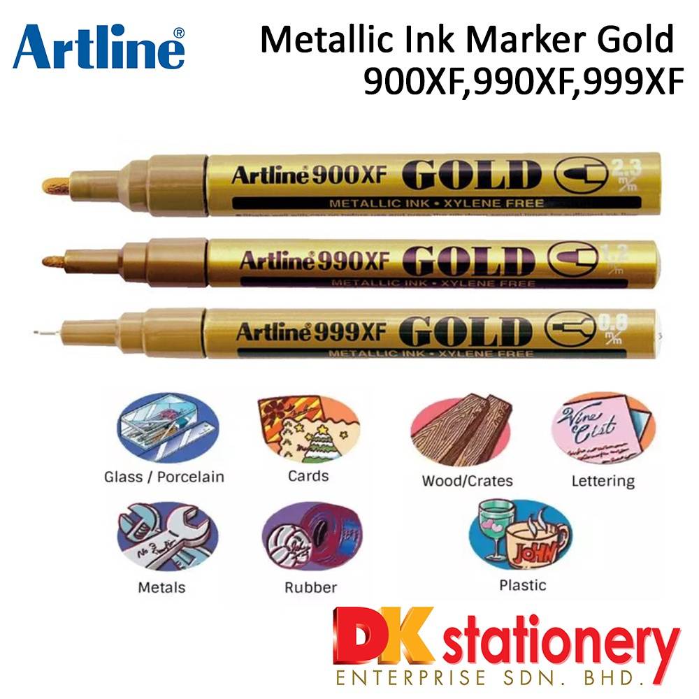 Artline Metallic Ink Marker Gold I 900XF / 990XF / 999XF