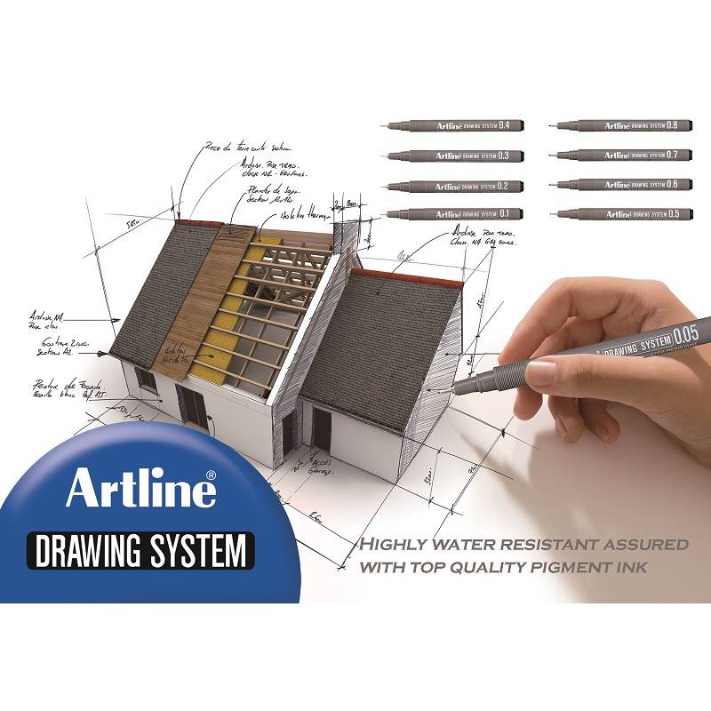 Artline Drawing System Graphic Illustrations Pen