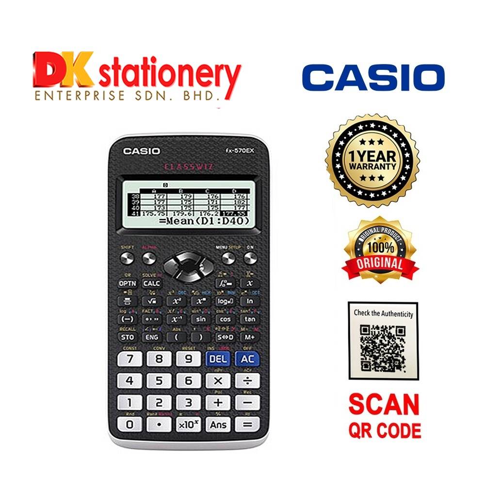 Casio Scientific Calculator I FX-570EX Classwiz 100% Original