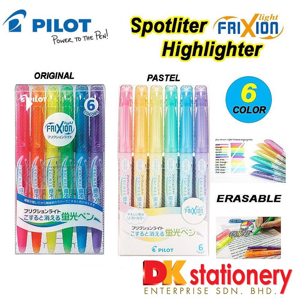 Pilot Spotliner Frixion Erasable Highlighter Set I Neon / Pastel