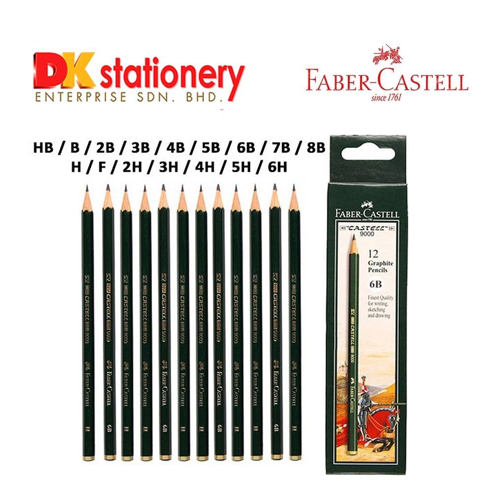 Faber-Castell 9000 Graphite Pencil Box of 12 Pcs