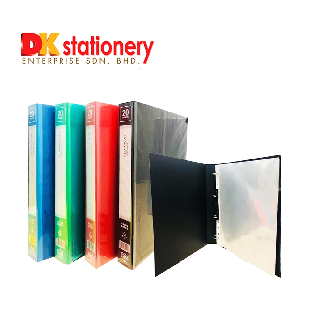 A4 Clear Holder Refillable 20 Pocket I 402A