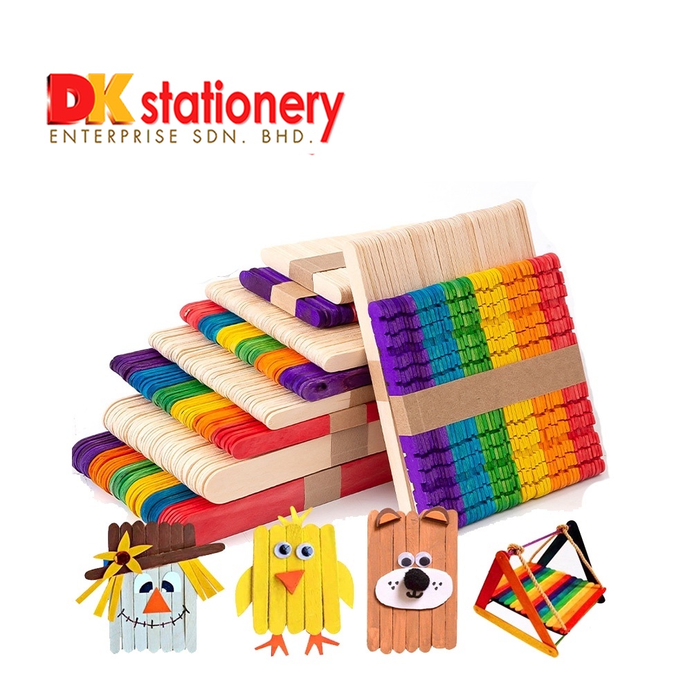 DIY Ice Cream Wood Stick Creative Art Craft I 50pcs / pack